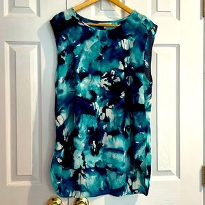 New, never used Calvin Klein Jeans sleeveless shirt/shell, XL, blue/green/white